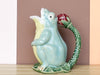 Majolica Frog Sugar and Creamer Set