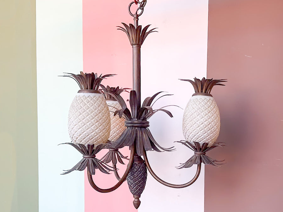 Tole Pineapple Chandelier