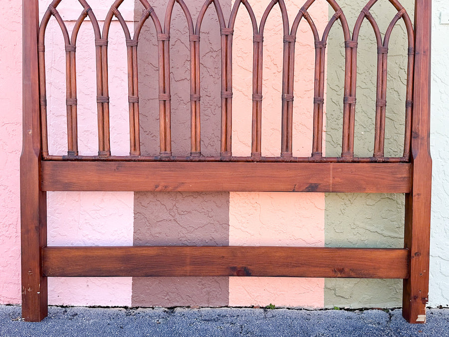 Rattan Cathedral Queen Headboard