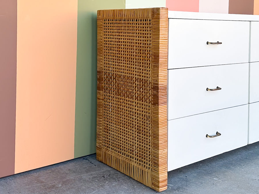 Coastal Cool Rattan and Laminate Dresser