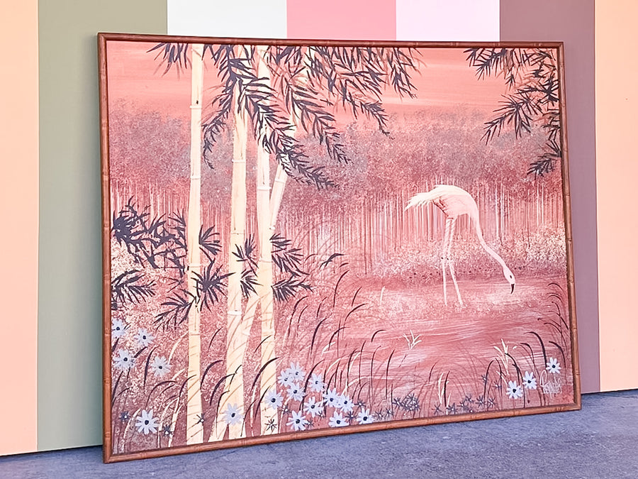 Old Florida Flamingos Original Art by Lee Reynolds