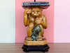Majolica Style Monkey Lamp