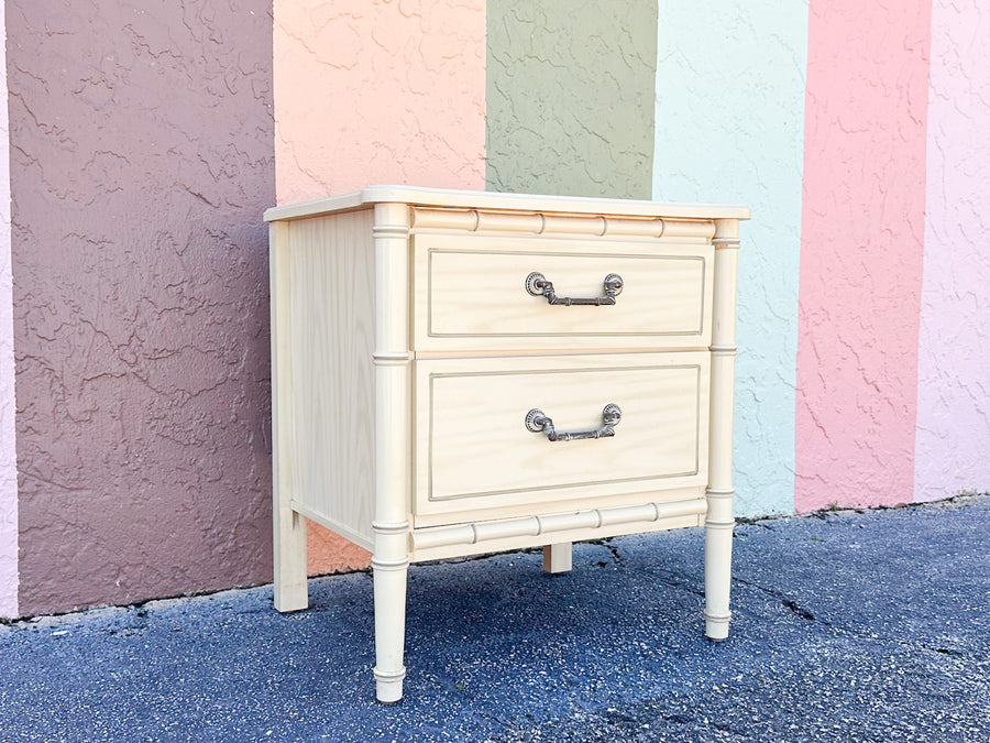 Faux Bamboo Nightstand