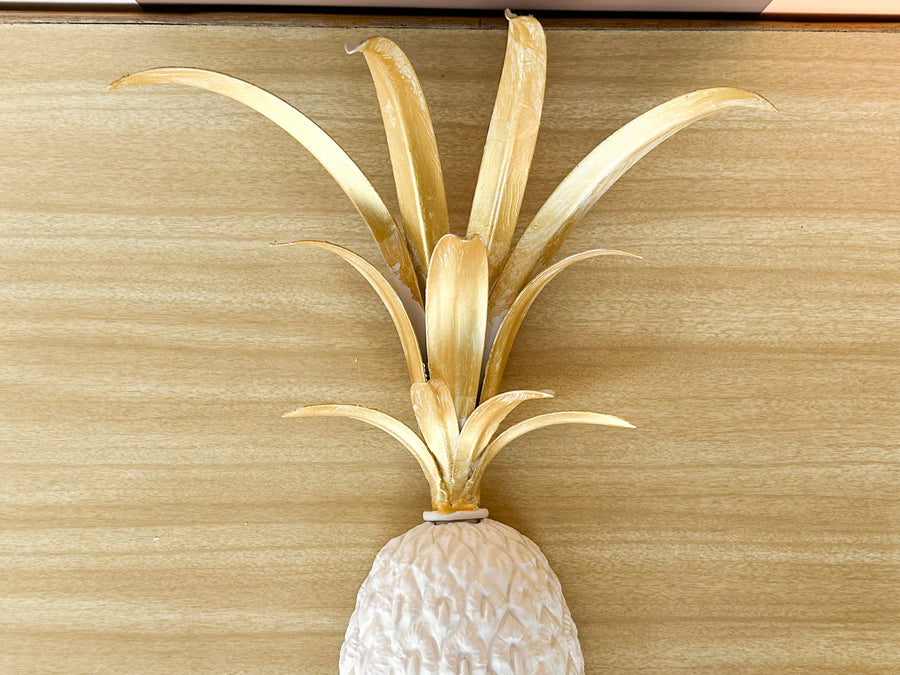 Pair of Italian Tole Pineapple Wall Sconces