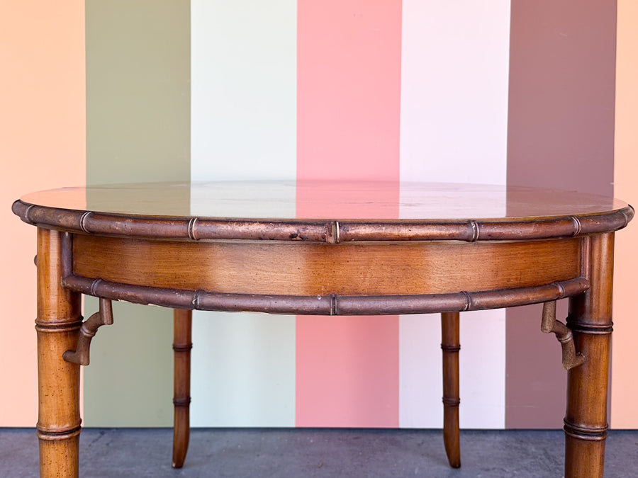 Handsome Faux Bamboo Dining Table