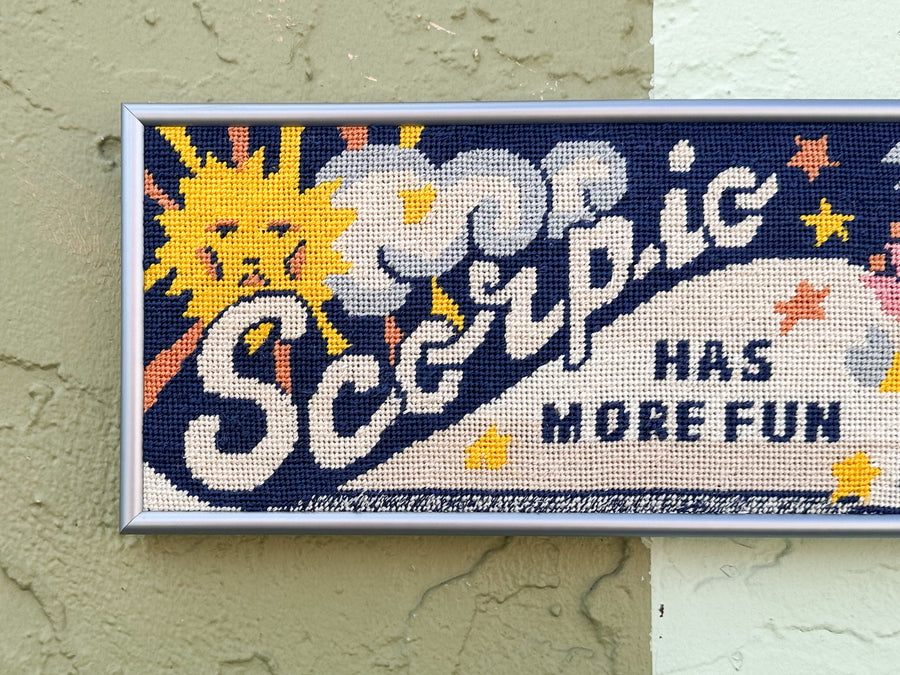 Scorpio Needlepoint Framed Art