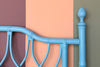 Pair of Turquoise Ficks Reed Twin Headboards