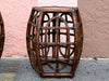 Pair of West Indies Style Rattan Side Tables