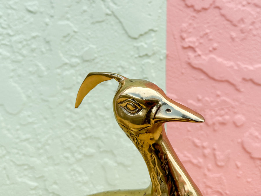 Large Brass Peacock