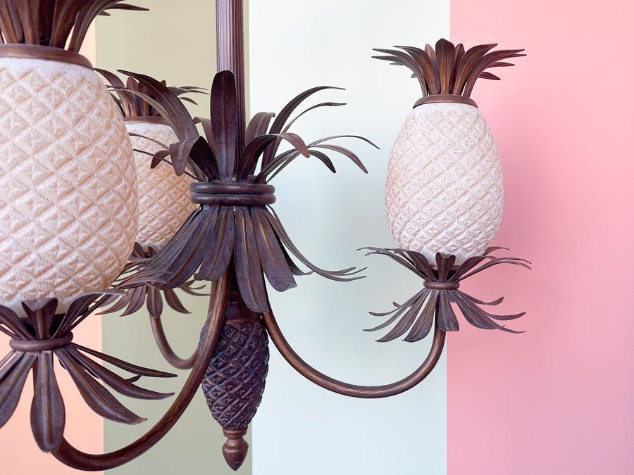 Tole Pineapple Chandelier