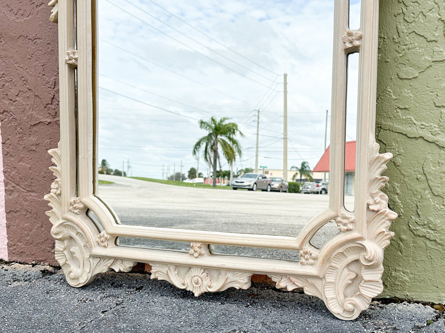 Floral Shell Motif Mirror