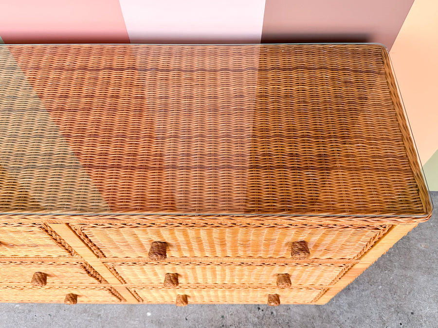 Coastal Wicker Double Dresser
