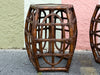 Pair of West Indies Style Rattan Side Tables