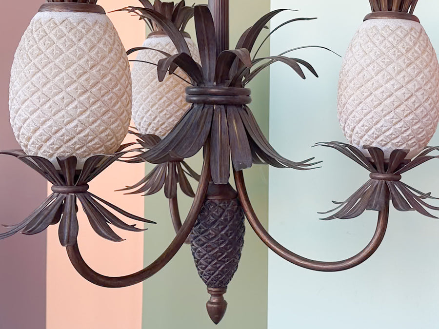 Tole Pineapple Chandelier