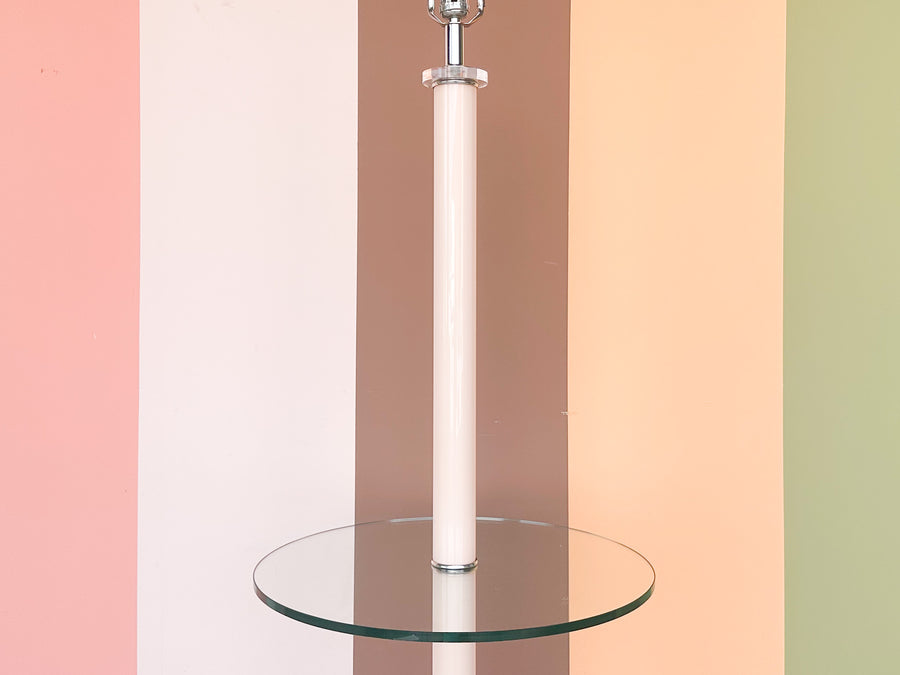 Glam Pink and Lucite Table Lamp