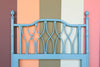 Pair of Turquoise Ficks Reed Twin Headboards