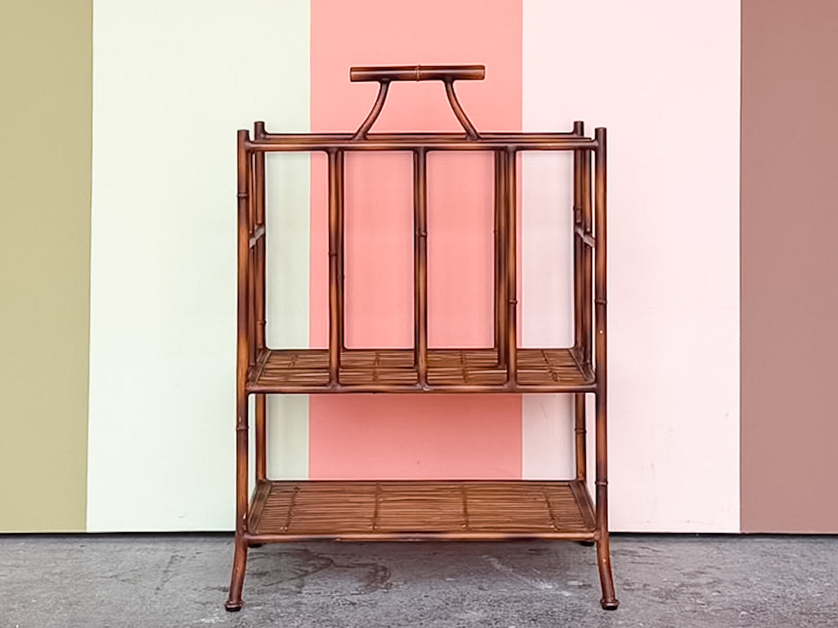 Metal Faux Bamboo Magazine Rack