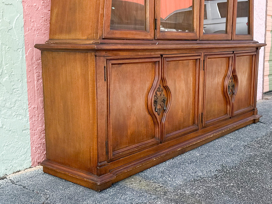 Handsome Wood Pagoda Cabinet