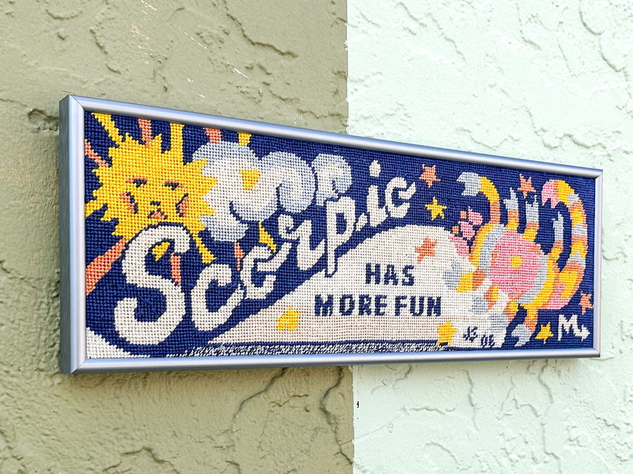 Scorpio Needlepoint Framed Art