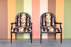 Pair of Shell Upholstered Arm Chairs