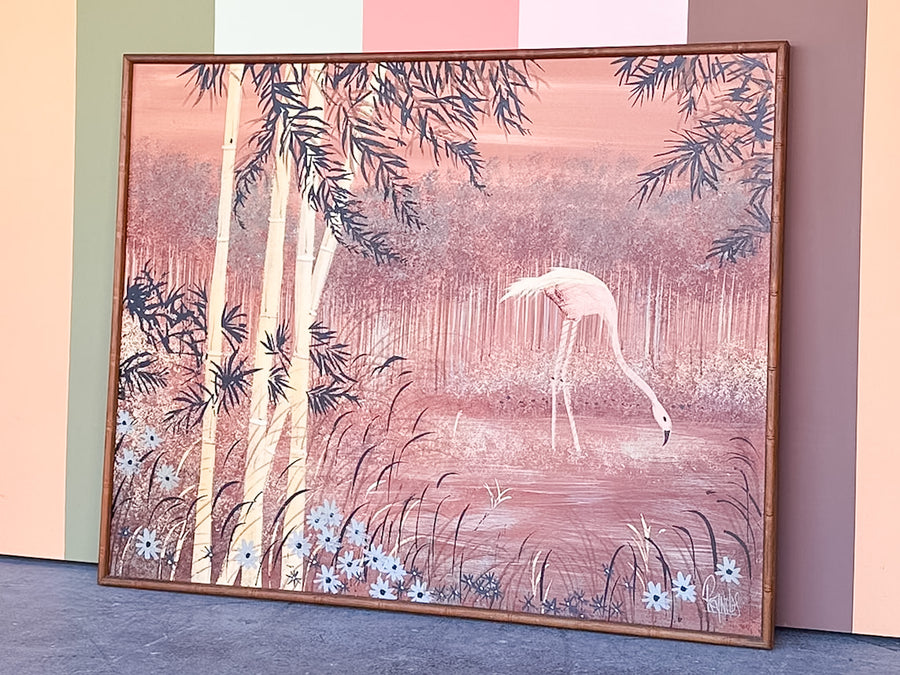 Old Florida Flamingos Original Art by Lee Reynolds