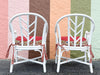 Pair of McGuire Feather Back Chairs
