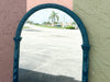 Deep Sea Blue Shell Motif Arch Mirror