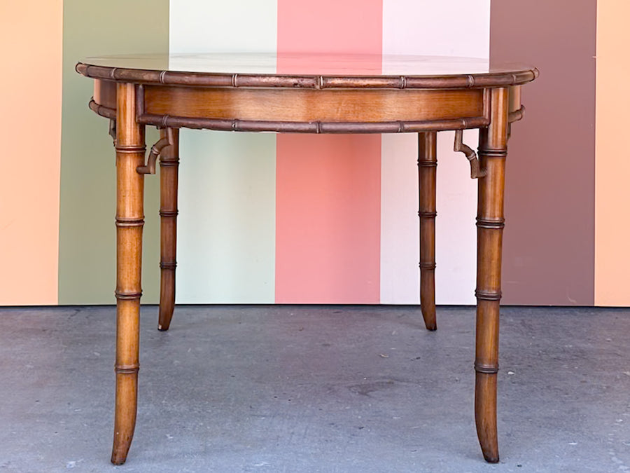 Handsome Faux Bamboo Dining Table