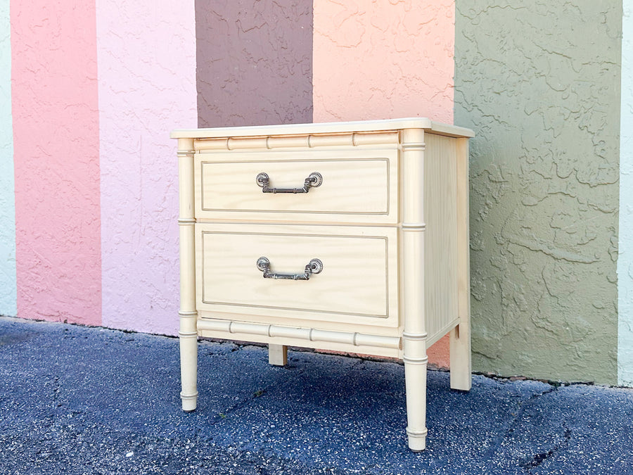Faux Bamboo Nightstand