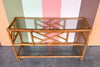 Old Florida Rattan Console