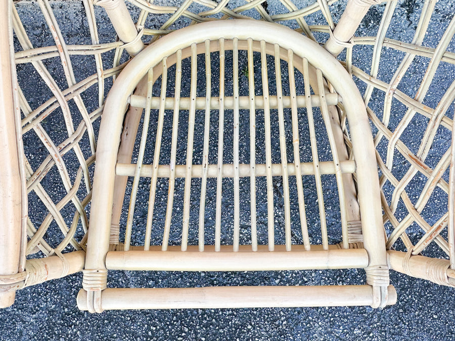Pair of Ficks Reed Rattan Barrel Chairs