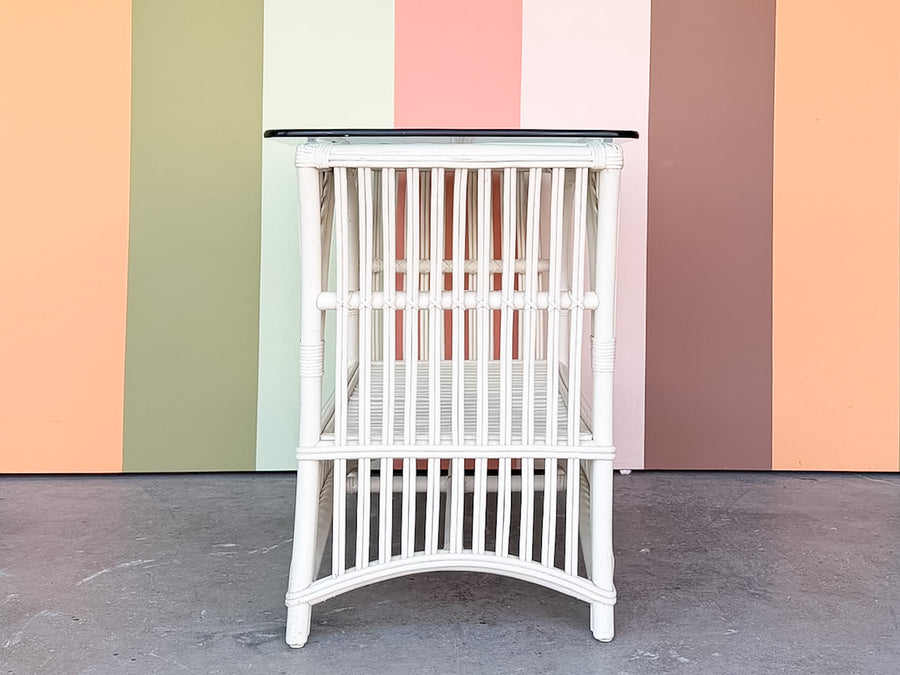 Double Pencil Reed Rattan Console