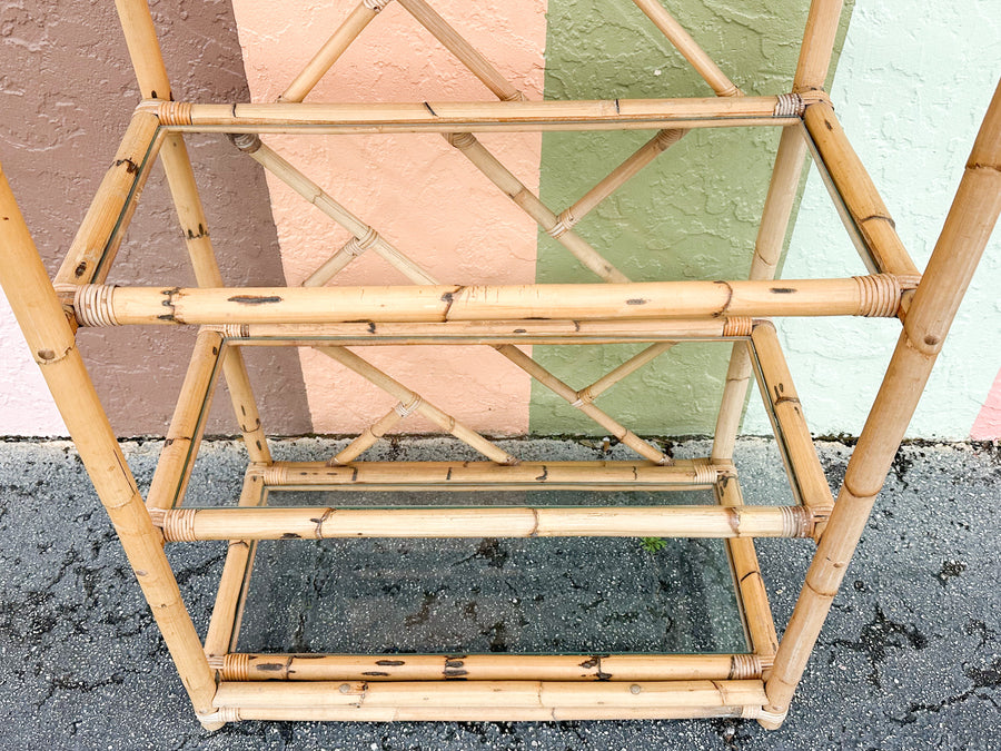 Chippendale Rattan Etagere