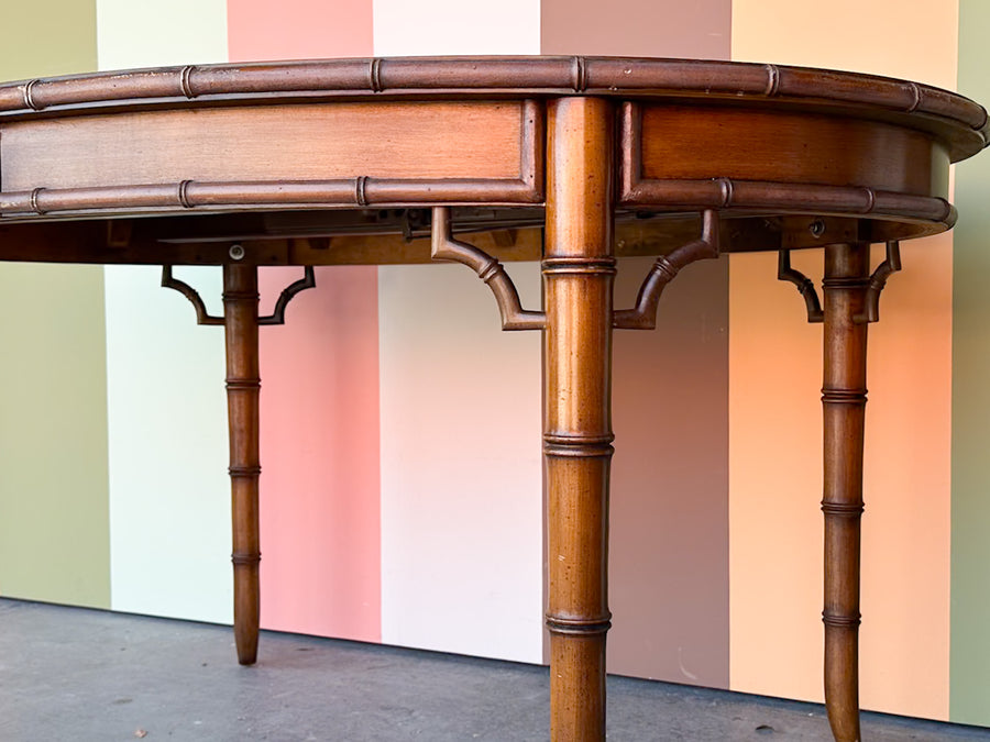 Handsome Faux Bamboo Dining Table