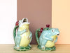 Majolica Frog Sugar and Creamer Set