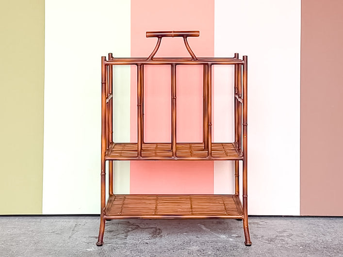 Metal Faux Bamboo Magazine Rack