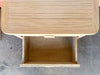 Pair of Pencil Reed Rattan Nightstands