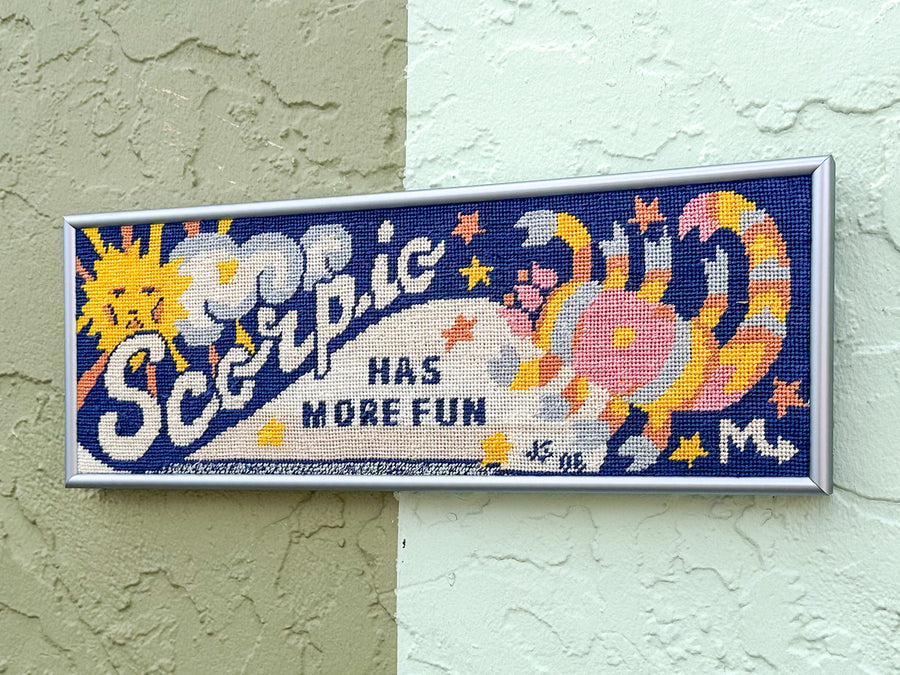 Scorpio Needlepoint Framed Art