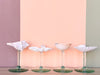 Set of Four Seafoam Shell Coupes