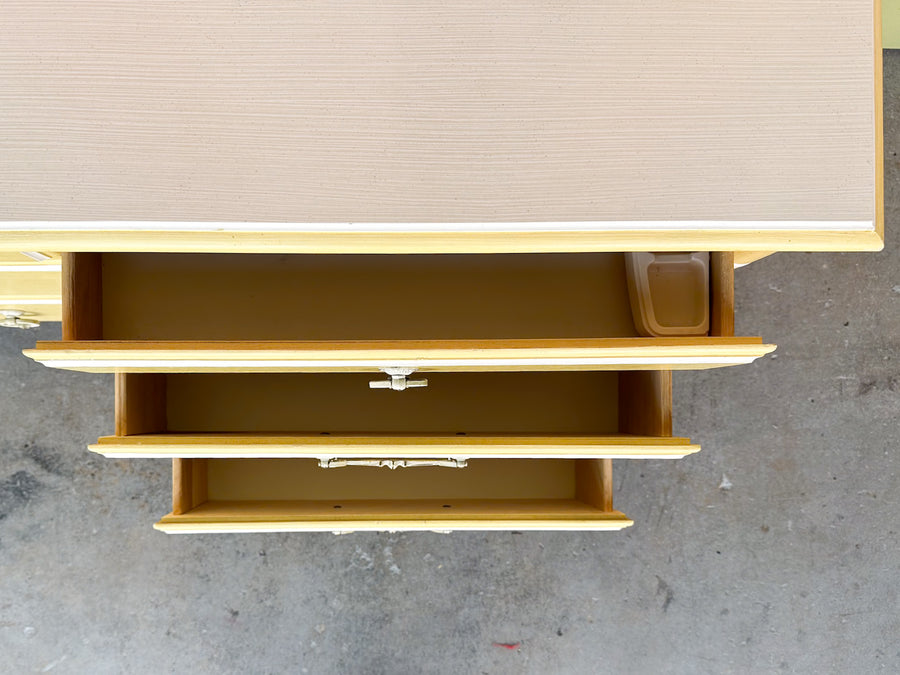Yellow Thomasville Faux Bamboo Dresser