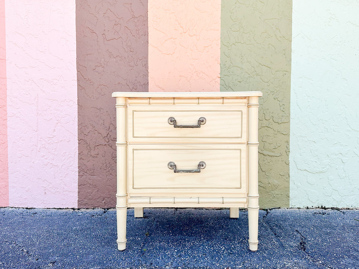 Faux Bamboo Nightstand