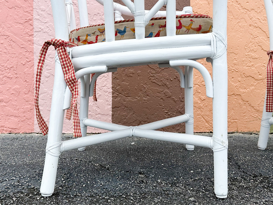 Pair of McGuire Feather Back Chairs
