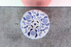 Blue and White Peacock Garden Seat