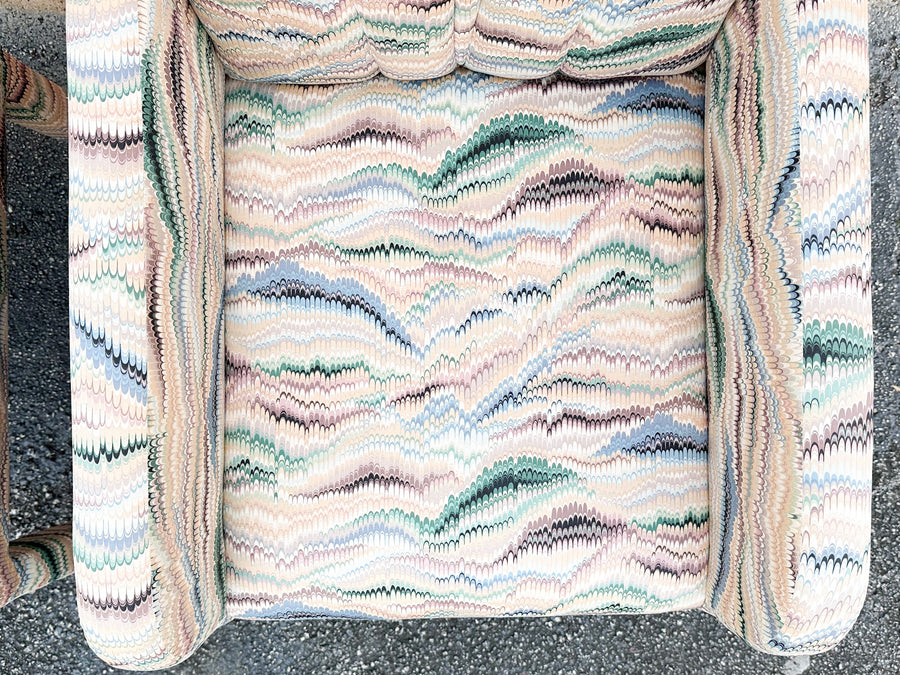 Pair of Art Deco Chic Upholstered Chairs