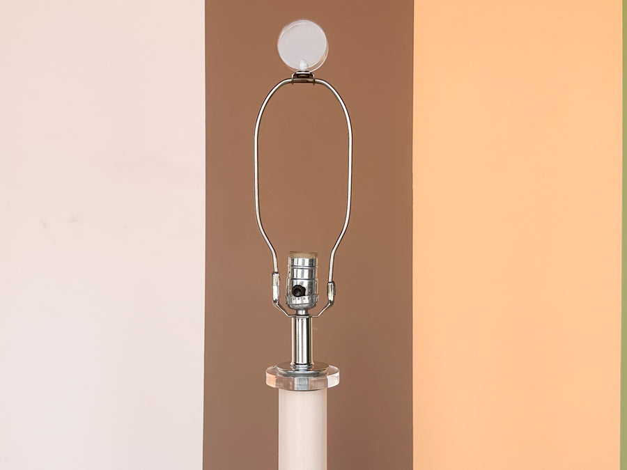 Glam Pink and Lucite Table Lamp