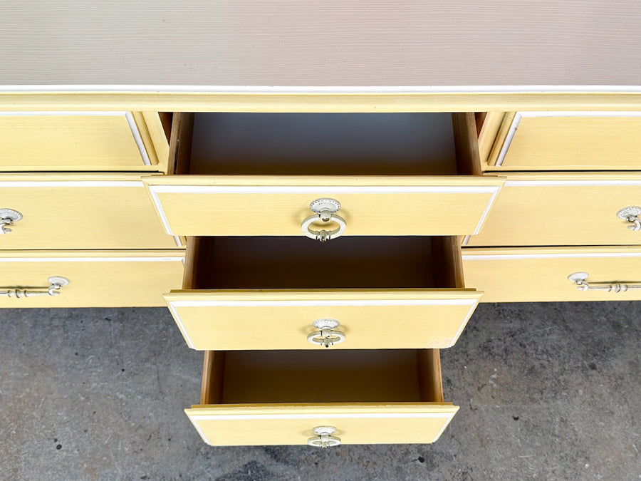 Yellow Thomasville Faux Bamboo Dresser