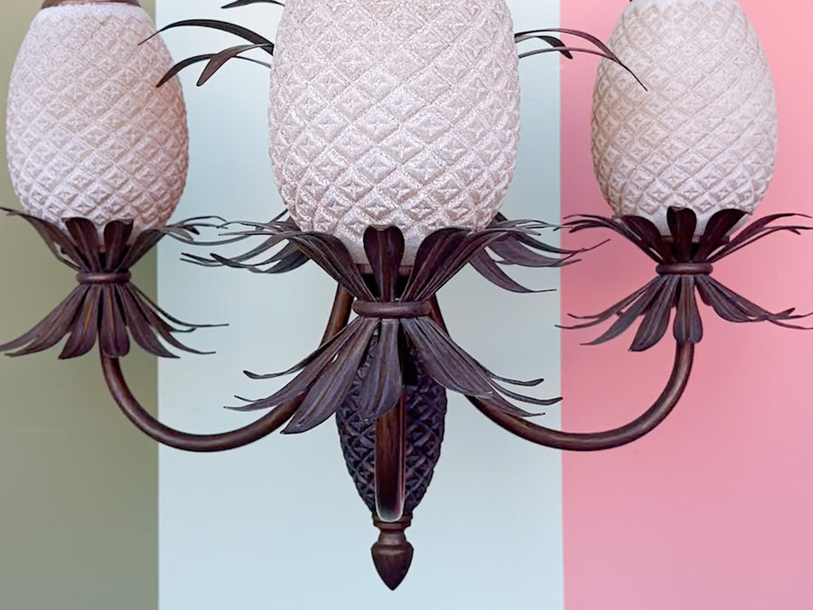 Tole Pineapple Chandelier
