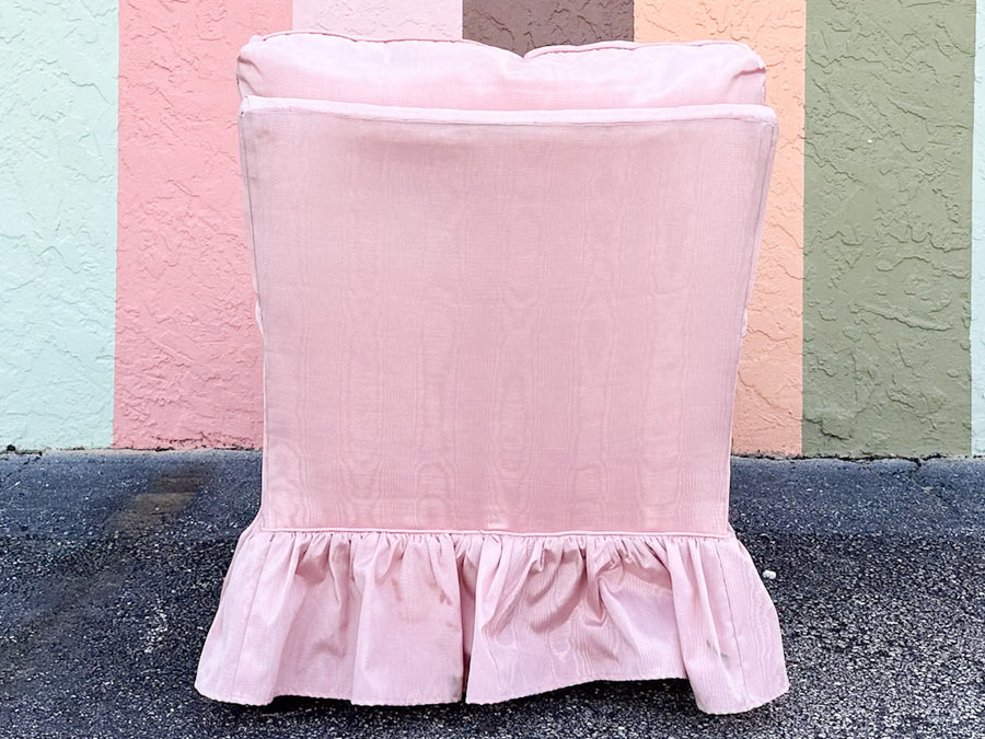 Pink Chic Satin Upholstered Chaise