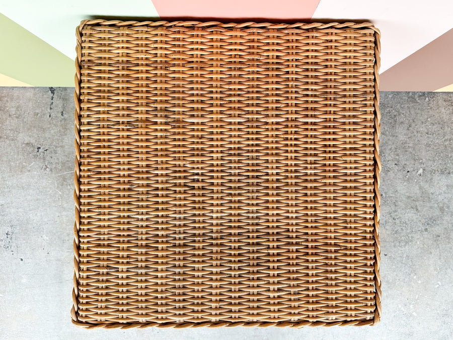 Oversized Braided Rattan Nightstand