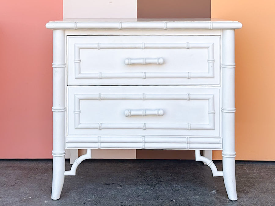 Pair of Dixie Aloha Faux Bamboo Nightstands
